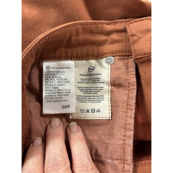 AG Adriano Goldschmied The Farrah Skinny Ankle High-rise Jeans Brick Dust 26 R - Picture 8 of 10